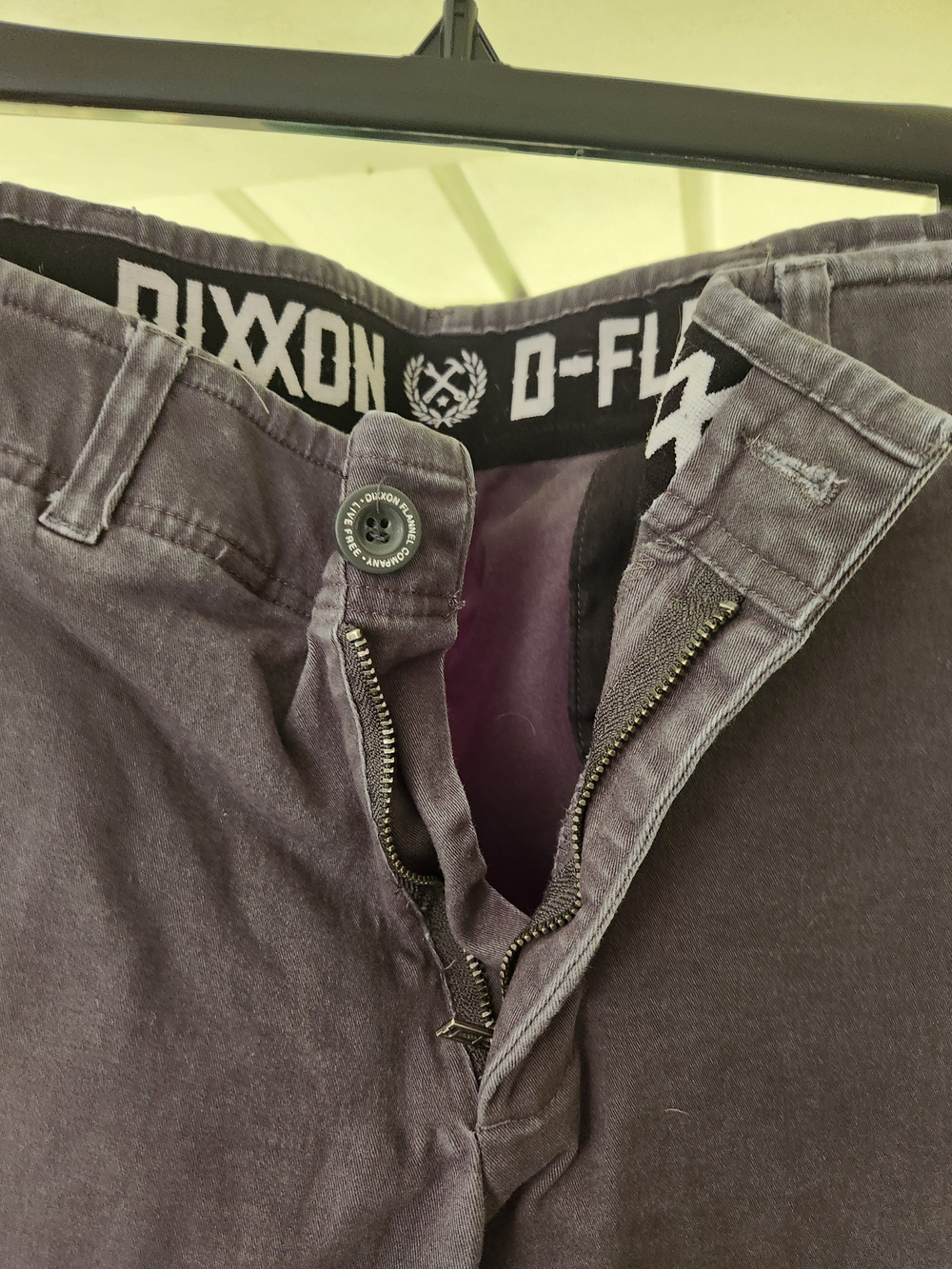 DIXXON Men's Dark Gray Pants with Black Waistband Detail
